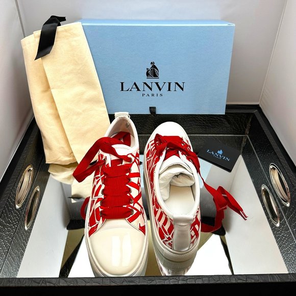 Lanvin Shoes - 🎉🥂 HP 🥂🎉 LANVIN WOMENS LOGO PRINT SNEAKERS IN RUBY